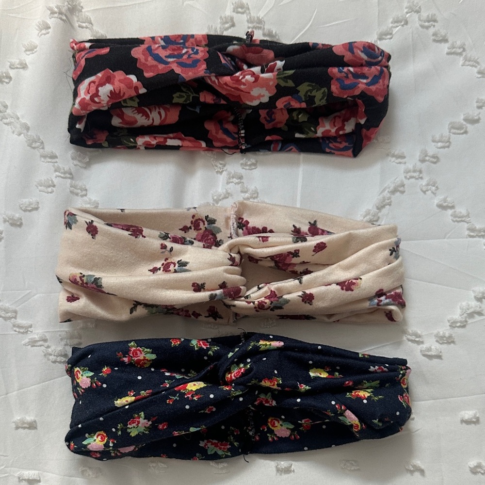 Floral Knotted Headbands Set
